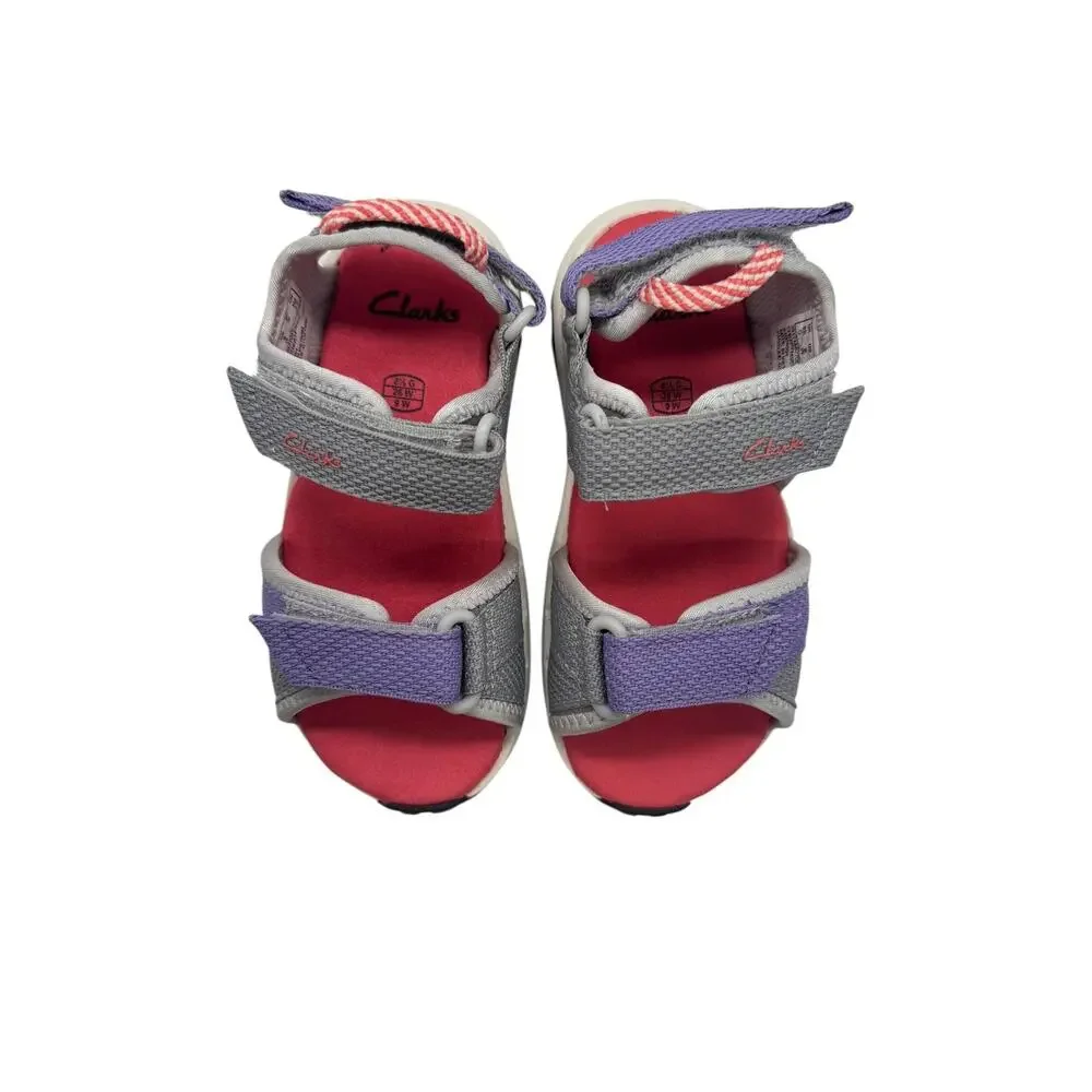 Clarks Girls Expo‎ Sea K. Sport Sandal, Grey Combi, 9 Wide Big Kid